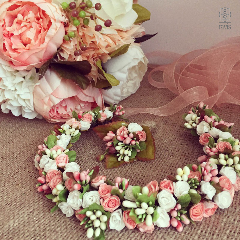 تاج گل عروس| تاج گل| عروس| تاج عروس| دسته گل و تاج گل عروس
